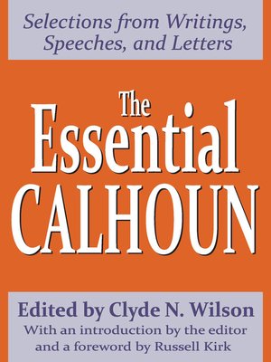 cover image of The Essential Calhoun